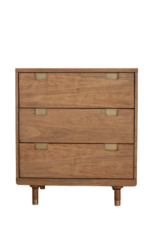 Alpine Furniture Easton Three Drawer Small Chest 2088-04 Sand Mahogany Solids & Veneer 30 x 18 x 34