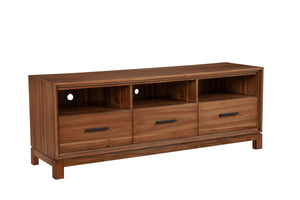 Nova TV Console in Honey Maple - Fully Assembled Mahogany with Dovetail Drawers & Cord Management