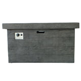 Custer Outdoor Rectangular Fire Pit, Gray Noble House