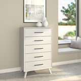 Alpine Furniture Tranquility Chest, White 1867-05 White Mahogany Solids & Veneer 30 x 18 x 48