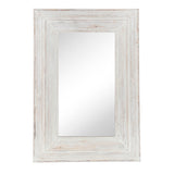 Sagebrook Home Casual Home Wood Frame 24 X 36" Wall Mirror, Antique White Wb 14099-03 White Mdf