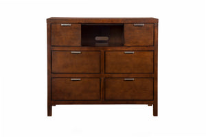 Alpine Furniture Carmel TV Media Chest, Cappuccino JR-11 Cappuccino Select Solids and Veneer 45 x 20 x 40