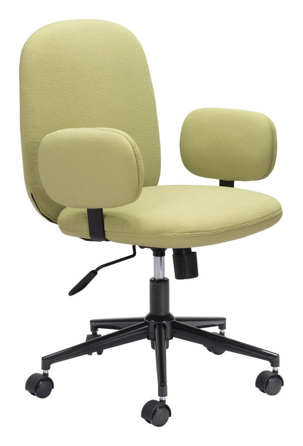 Zuo Modern Lionel 100% Polyester, Plywood, Steel Modern Commercial Grade Office Chair Olive Green, Black 100% Polyester, Plywood, Steel