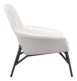 English Elm EE2840 100% Polyurethane, Plywood, Steel Modern Commercial Grade Accent Chair White, Black 100% Polyurethane, Plywood, Steel
