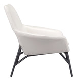 Zuo Modern Javier 100% Polyurethane, Plywood, Steel Modern Commercial Grade Accent Chair White, Black 100% Polyurethane, Plywood, Steel