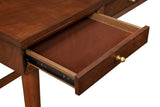 Alpine Furniture Flynn Large Desk, Walnut 966WAL-66 Walnut Mahogany Solids & Okoume Veneer 52 x 24 x 30.5