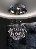 Zuo Modern Pollow Steel, Glass Modern Commercial Grade Ceiling Lamp Chrome Steel, Glass