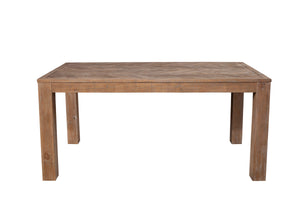 Alpine Furniture Aiden Fixed Top Dining Table 3348-01 Weathered Natural Solid Pine and Plywood 74 x 36 x 31