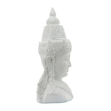 Sagebrook Home Contemporary Resin, 28"h Buddha Head, White 16096-03 White Polyresin