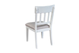 Alpine Furniture Donham Set of 2 Side Chairs, White 3737WHT-02 Mystic White Pine Solids & Veneer 25 x 20 x 38