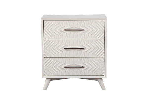 Alpine Furniture Tranquility Small Chest, White 1867-04 White Mahogany Solids & Veneer 30 x 18 x 34
