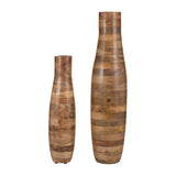 Sagebrook Home Contemporary Wood,32",flower Vase, Brown 17407-01 Brown Mango Wood