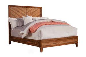 Trinidad Full Bed - Artisan Crafted Mahogany with Toffee Finish, Transitional Style for Any Decor