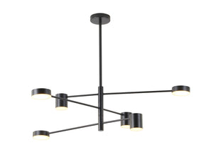 Bethel Black LED Chandelier in Metal