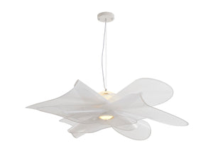 Bethel White LED Chandelier in Metal & PVC