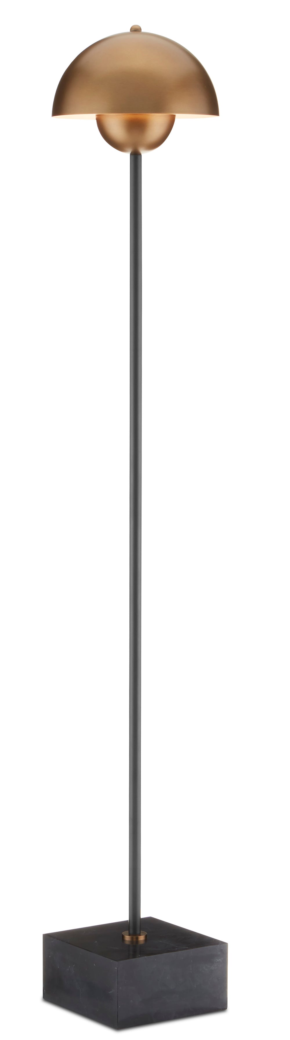 La Rue Floor Lamp - Elegant Brushed Brass & Black Marble Design for Modern Home Decor Lighting
