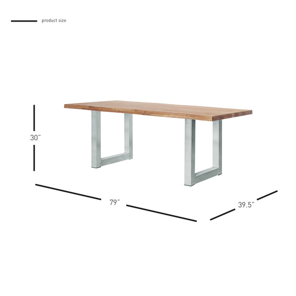 New Pacific Direct Windsor 79" Live-Edge Dining Table