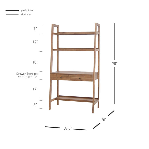 Henley Wall Desk Newton Brown