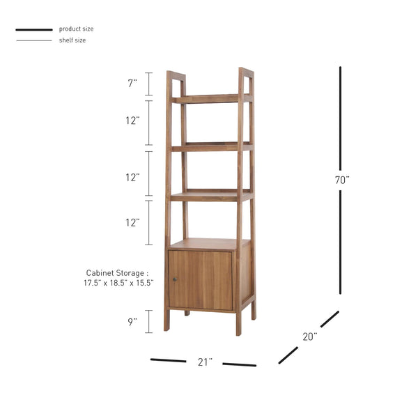 Henley Wall Bookcase Newton Brown