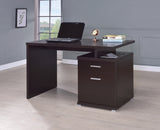 Irving Contemporary 2-drawer Office Desk with Cabinet