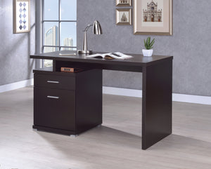 Irving Contemporary 2-drawer Office Desk with Cabinet