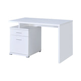 Irving Contemporary 2-drawer Office Desk with Cabinet