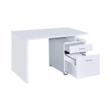 Irving Contemporary 2-drawer Office Desk with Cabinet