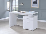 Irving Contemporary 2-drawer Office Desk with Cabinet