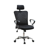 Contemporary Mesh Back Office Chair Black and Chrome
