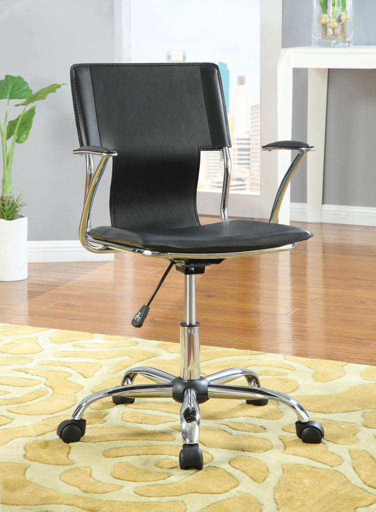 Contemporary Adjustable Height Office Chair and Chrome