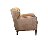 Olivia and Quinn Orleans Club Chair Corner Office Honey With Grano Hair-On-Hide