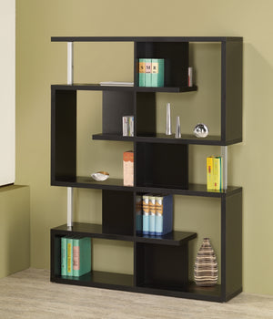 Contemporary 5-tier Bookcase and Chrome