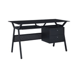 Weaving Casual 2-drawer Computer Desk Black