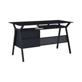 Weaving Casual 2-drawer Computer Desk Black