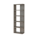 Modern 5-tier Bookcase Weathered Grey