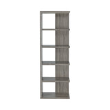 Modern 5-tier Bookcase Weathered Grey