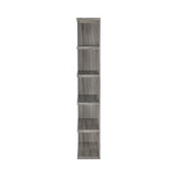 Modern 5-tier Bookcase Weathered Grey