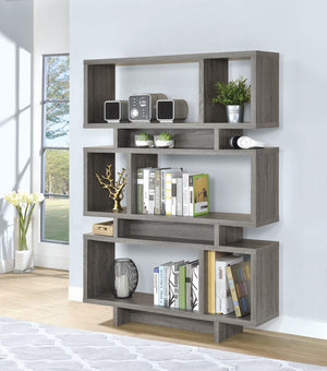 Modern 3-tier Geometric Bookcase