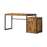 Estrella Casual Writing Desk Antique Nutmeg and Gunmetal