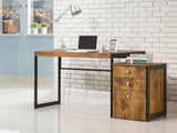 Estrella Casual Writing Desk Antique Nutmeg and Gunmetal