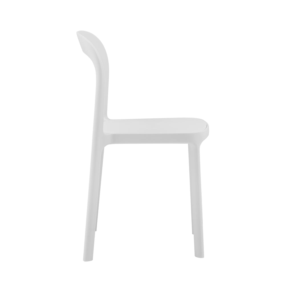 Lance Side Chair in White Polypropylene - Set of 2
