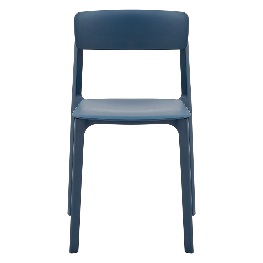 Tibo Side Chair in Blue Polypropylene - Set of 2