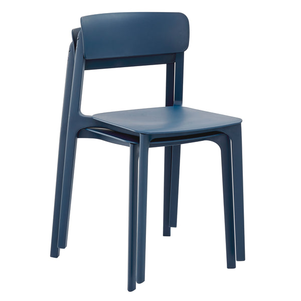 Tibo Side Chair in Blue Polypropylene - Set of 2