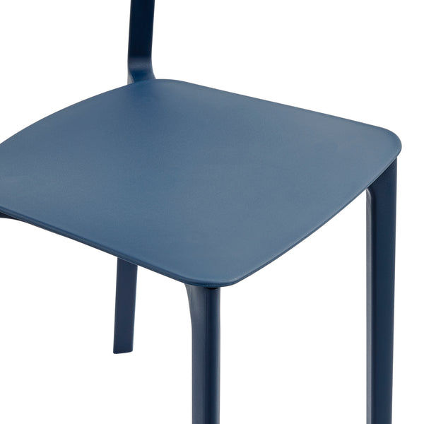 Tibo Side Chair in Blue Polypropylene - Set of 2