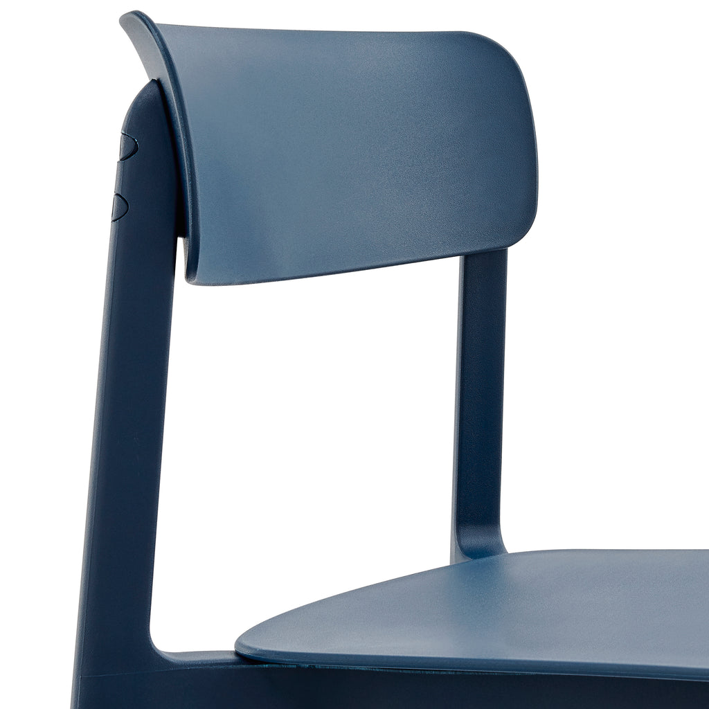 Tibo Side Chair in Blue Polypropylene - Set of 2