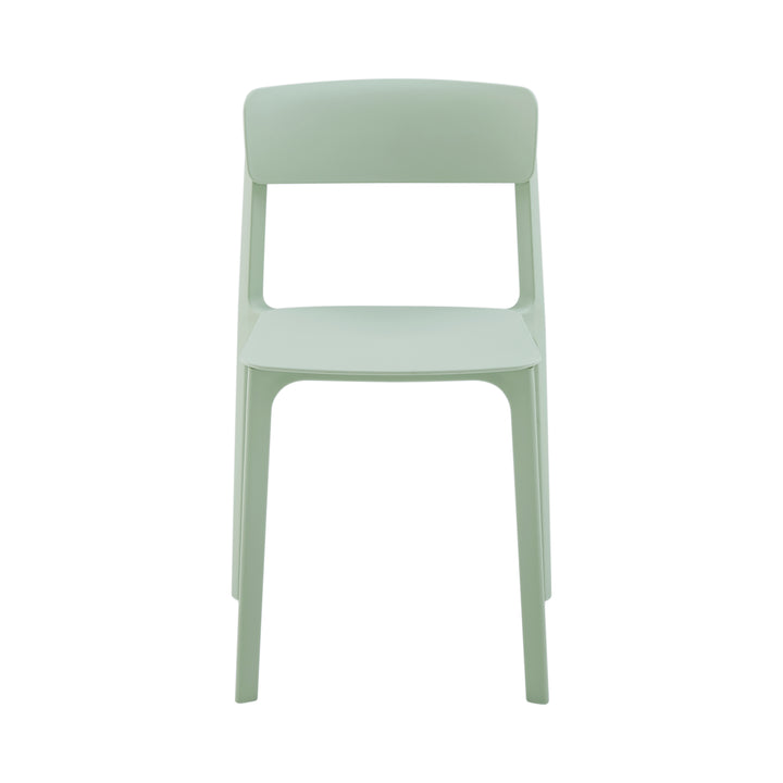 Eurostyle Leslie White Stacking 2024 Side Chair - Set of 2