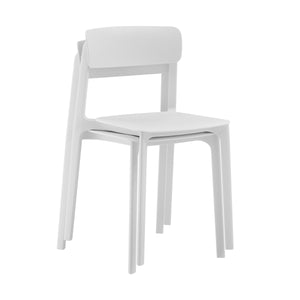 Tibo Side Chair in White Polypropylene - Set of 2