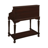 Milo Traditional 10-drawer Secretary Desk Warm Brown