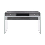 Dobrev Contemporary 2-drawer Writing Desk and Clear