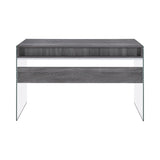 Dobrev Contemporary 2-drawer Writing Desk and Clear